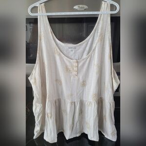 Torrid Ivory Sunburst Tank Top